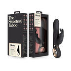 Black G-spot vibrator with retail boxes and rose-gold motor ring