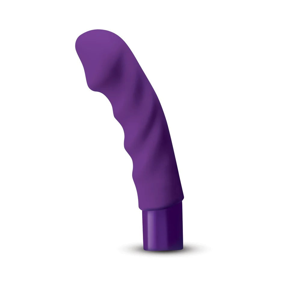 Cowgirl saddle machine with purple insert, upright view