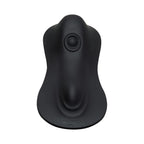Black silicone foot massager with oval control panel on the front