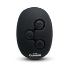 Black silicone foot massager underside with three-button control pad