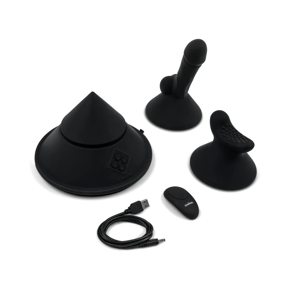 Black silicone cone set with charging cable and small remote-like piece
