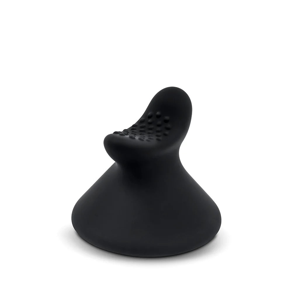 Black silicone cone with textured nub on top and wide base