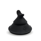 Black silicone cone with side texture and flat circular base
