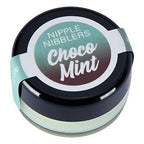 Nipple Nibblers balm tub, Choco Mint sour flavor lid