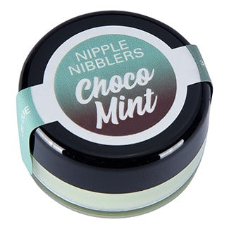 Nipple Nibblers balm tub, Choco Mint sour flavor lid
