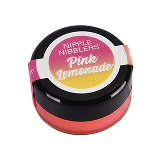 Nipple Nibblers balm tub, Pink Lemonade sour flavor lid
