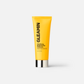 Clarifying brightening cleanser tube in yellow with black-and-silver base