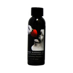 Strawberry edible massage oil bottle, 2 fl oz (60 ml) with woman design