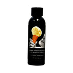 Vanilla edible massage oil bottle, 2 fl oz (60 ml) with ice cream graphic